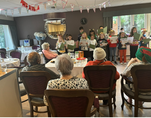 The Choir singing at the Hugh Myddleton Care Home
