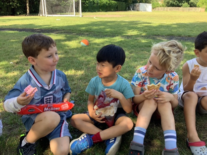 Children enjoying their cultural picnic.
