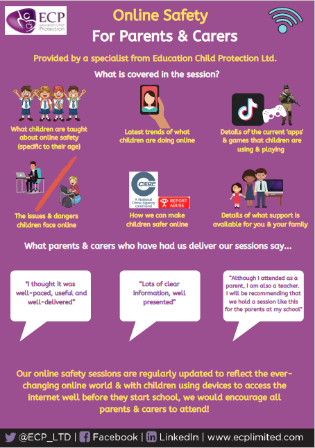 ECP Online Safety for Parents and Carers flyer