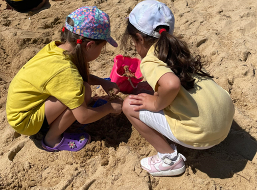 Year 1 building sandcastles