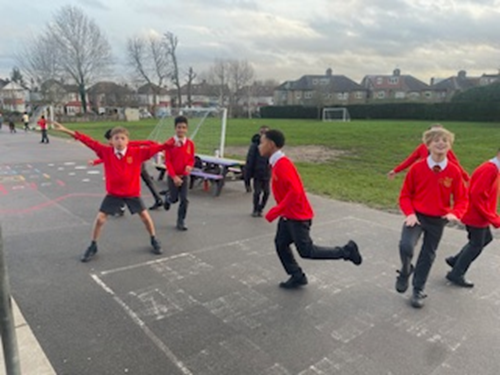 Physical activity – star jumps, high knees, jogging on the spot and fast walking