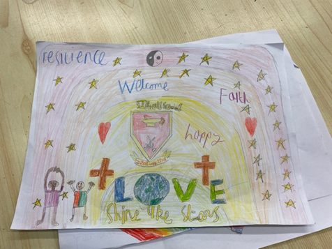 Pupil's drawing for the school's mosaic