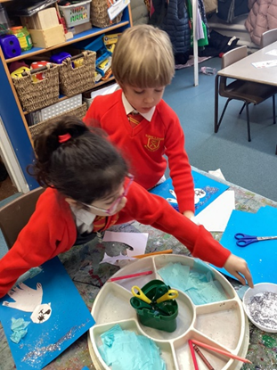 Creating polar bear artwork