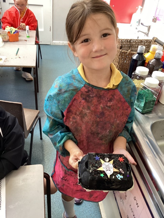 Turning old egg boxes into treasure chest