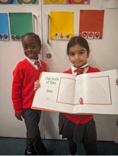 Year 2 enjoying reading 'One Grain of Rice'