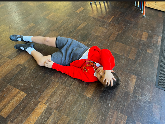 Year 2 using their bodies to convey emotions.