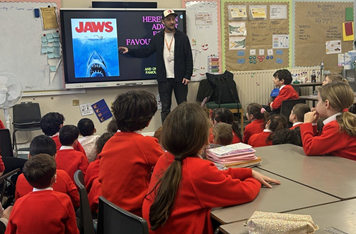 Mr Furlong teaches the children all about advertising.