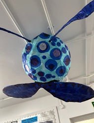 Willow 3D sculptures using tissue paper and willow