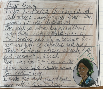 Diary entry by Year 2 child