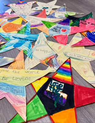 Stars created by the children