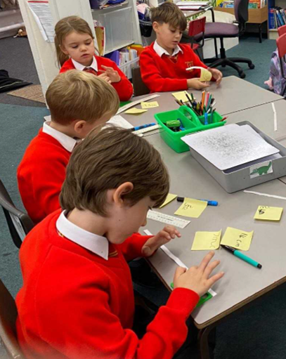 Year 1 children working