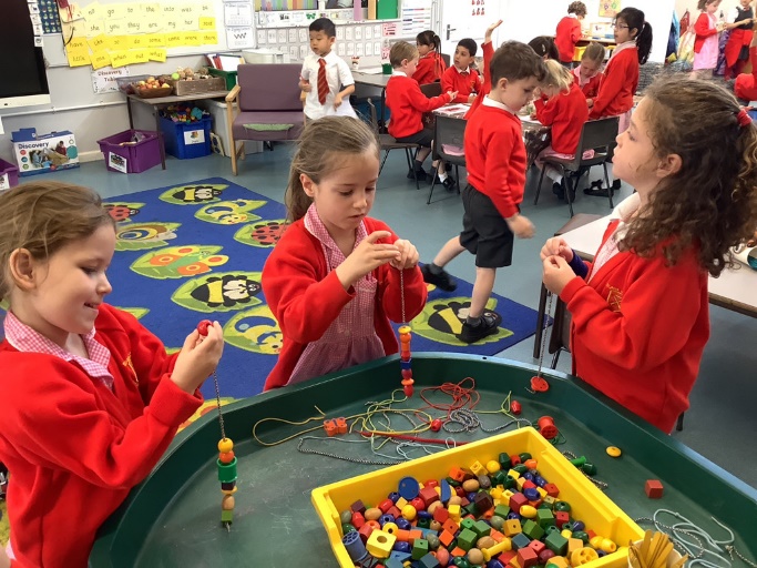 Reception threading bead