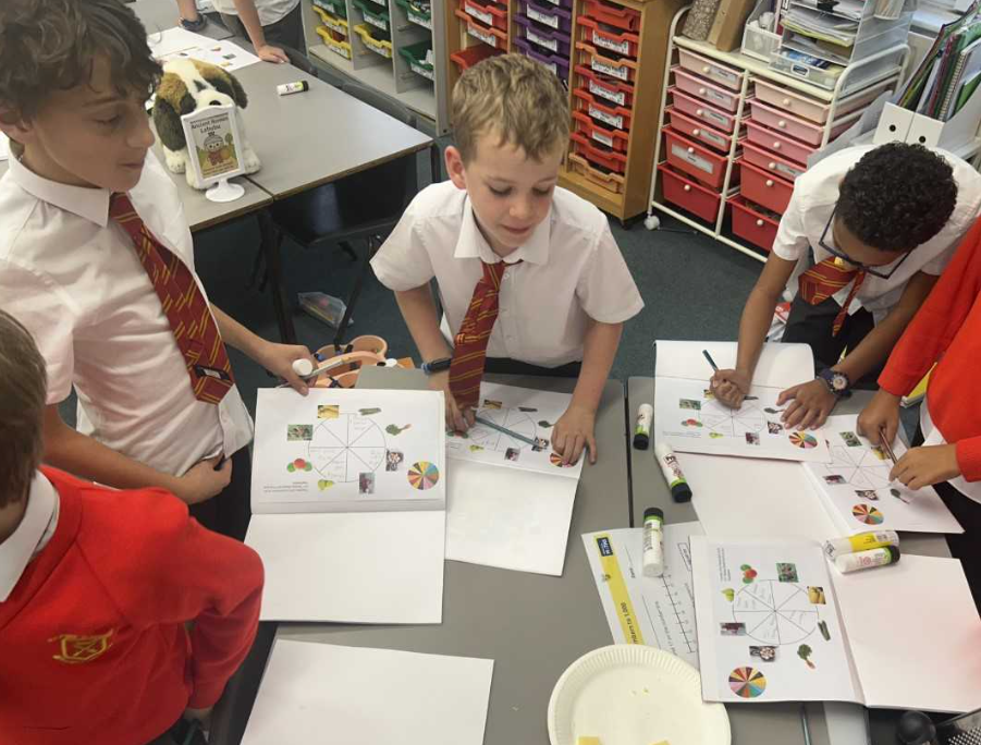 Children tasting a variety of foods