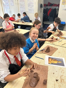 Clay Buddha Sculptures