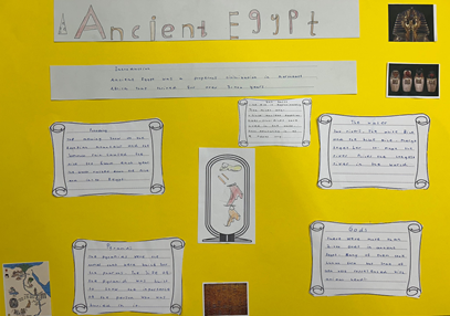 Year 3 non chronological reports on Ancient Egypt