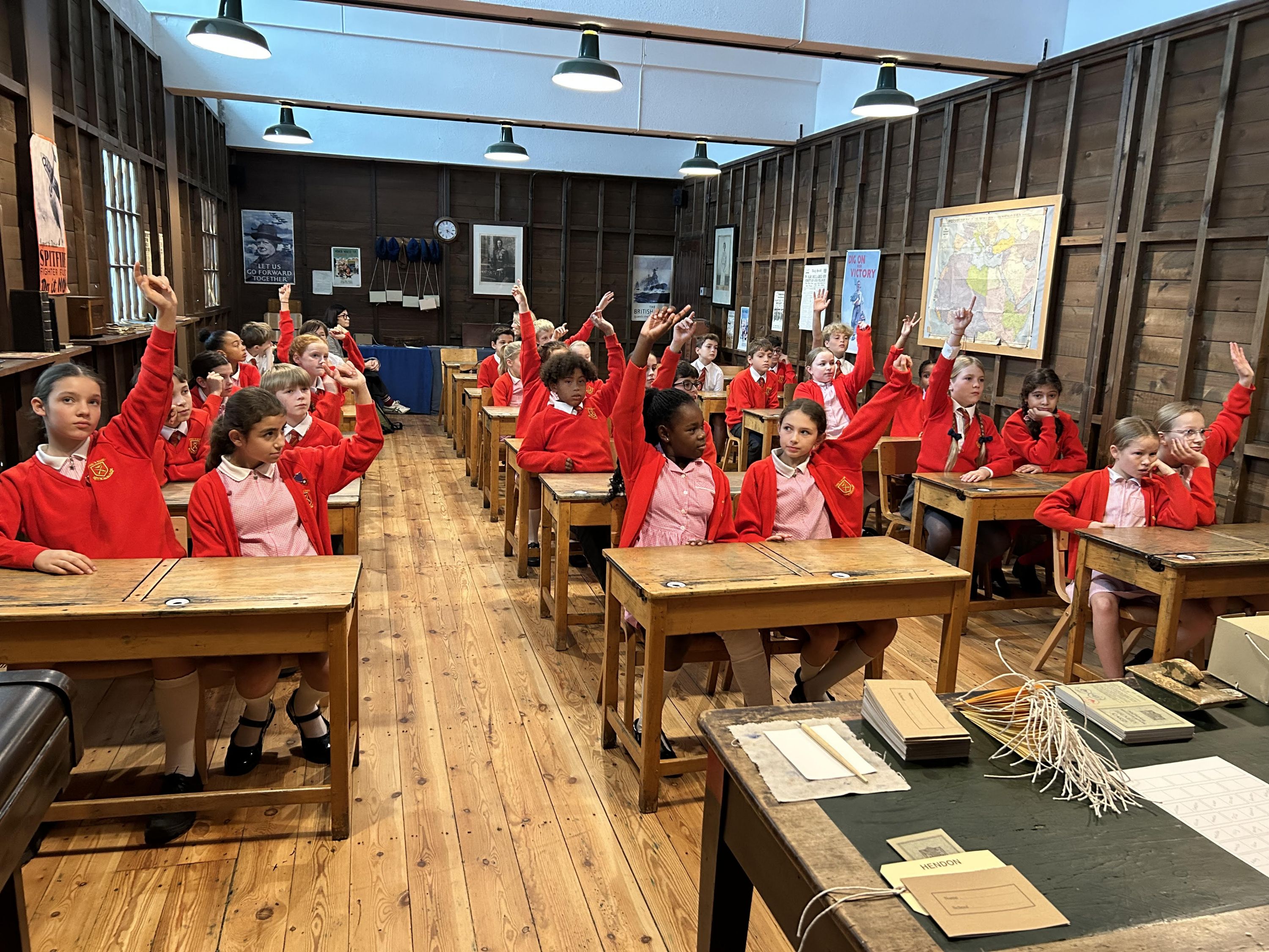 Year 6 in a Wartime Classroom 