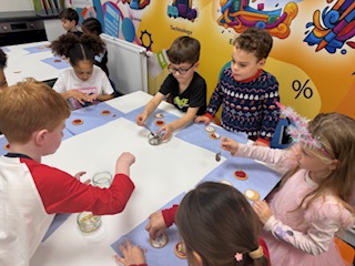 Year 2 getting creative in the STEAM room