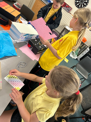 Year 3 designing their pneumatic toys