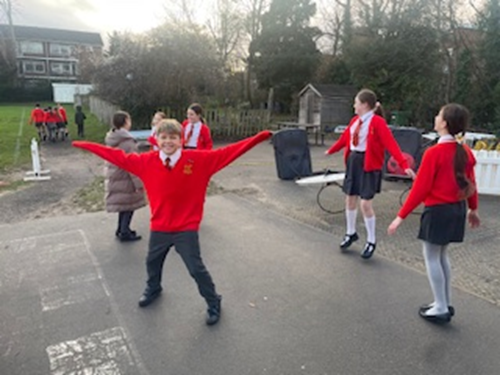 Physical activity – star jumps, high knees, jogging on the spot and fast walking