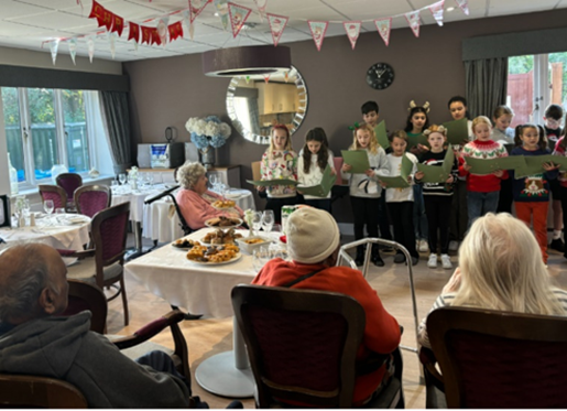 The Choir singing at the Hugh Myddleton Care Home