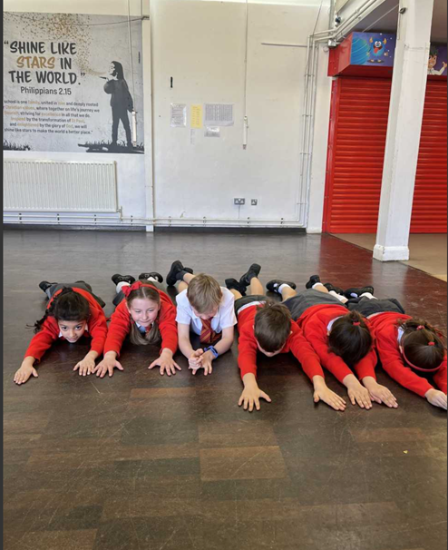 Year 2 using their bodies to convey emotions.