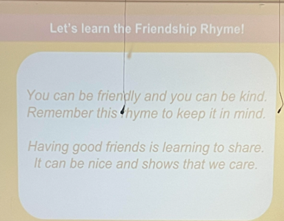 A friendship rhyme
