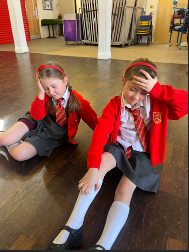 Year 2 using their bodies to convey emotions.