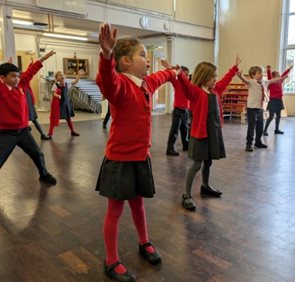 The children listened to the story of Rama and Sita.