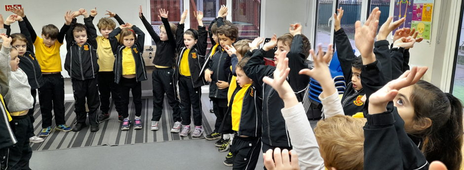 Children having fun exploring characters.