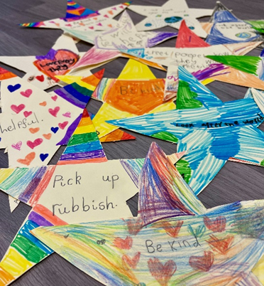 Stars created by the children