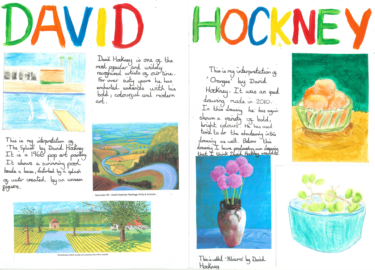 David Hockney Art Project - Dylan 6Y