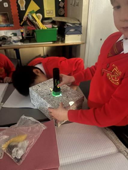 As part of their Science topic, the children have been learning about light and shadows
