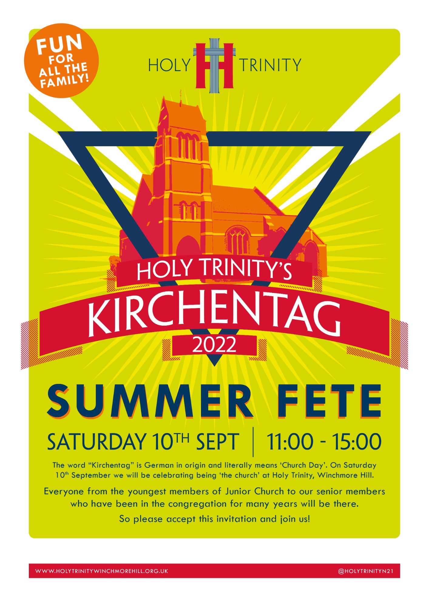 Poster for Holy Trinity''s Kirchentag - 10 September between 11:00-15:00