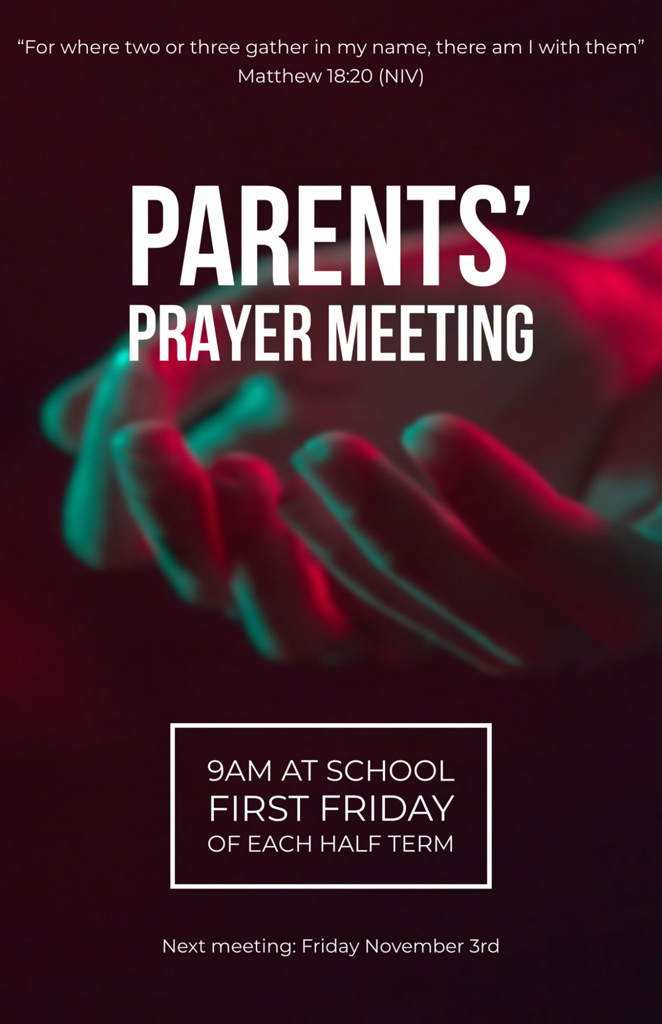 Parents' Prayer Meeting Poster