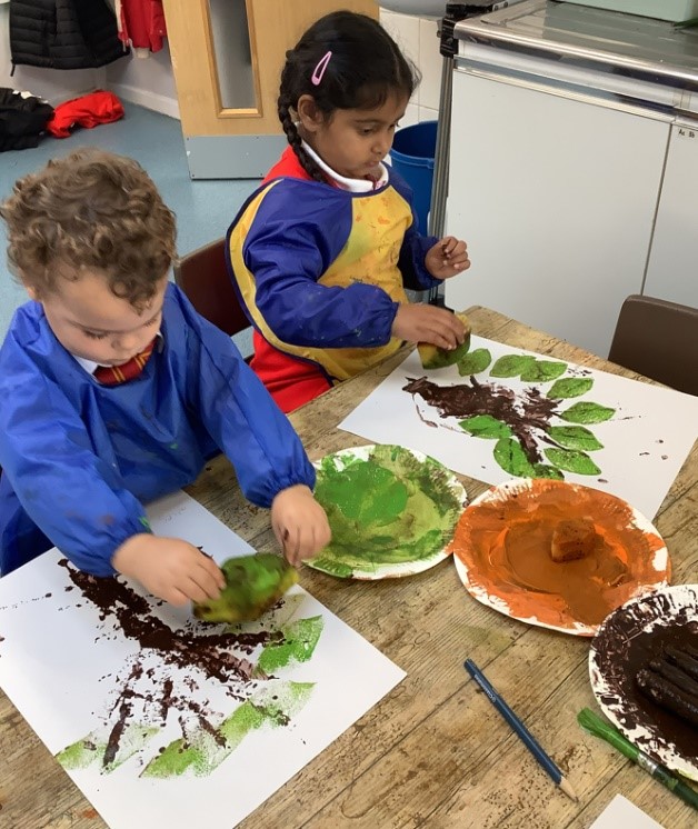 Reception painting family trees picture 1