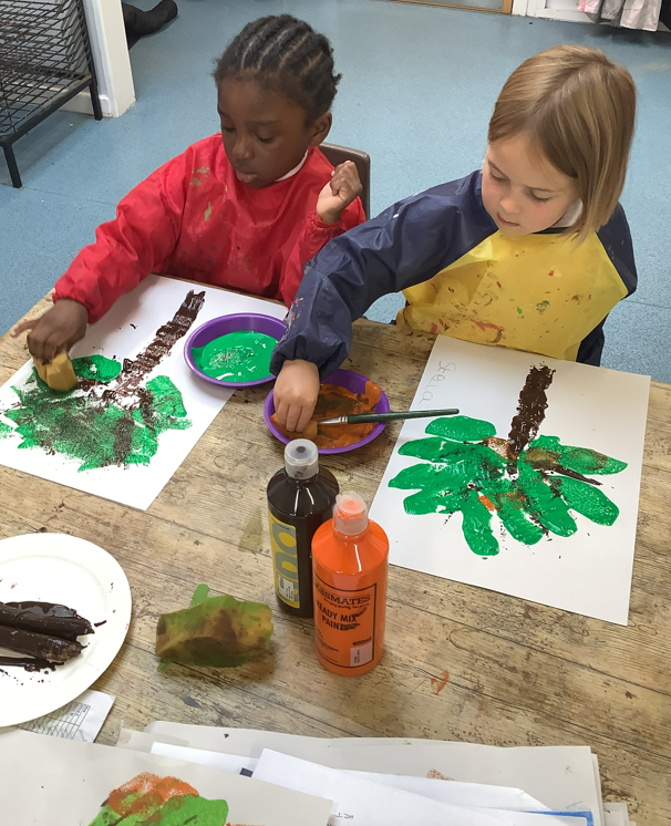 Reception painting family trees picture 4